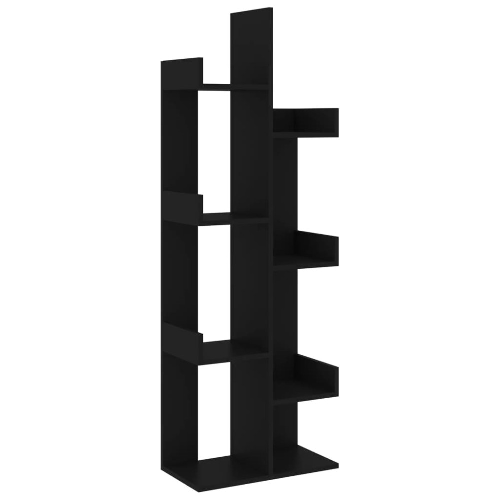 vidaXL Bibliotecă, negru, 48x25,5x140 cm, PAL