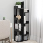 vidaXL Bibliotecă, negru, 48x25,5x140 cm, PAL vidaXL Bibliotecă, negru, 48x25,5x140 cm, PAL