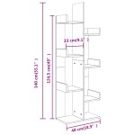 vidaXL Bibliotecă, gri beton, 48x25,5x140 cm, PAL vidaXL Bibliotecă, gri beton, 48x25,5x140 cm, PAL