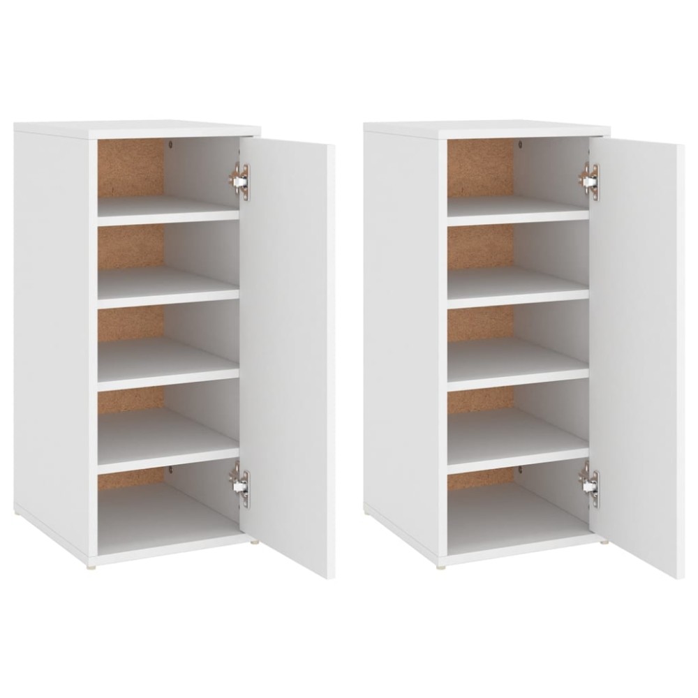 vidaXL Pantofare, 2 buc., alb, 32x35x70 cm, PAL