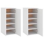 vidaXL Pantofare, 2 buc., alb, 32x35x70 cm, PAL vidaXL Pantofare, 2 buc., alb, 32x35x70 cm, PAL