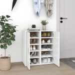 vidaXL Pantofare, 2 buc., alb, 32x35x70 cm, PAL vidaXL Pantofare, 2 buc., alb, 32x35x70 cm, PAL