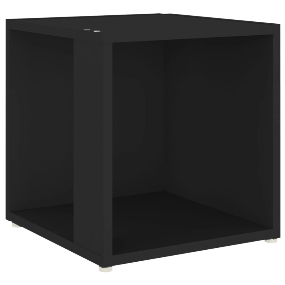 vidaXL Masă laterală, negru, 33x33x34,5 cm, lemn prelucrat