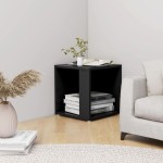 vidaXL Masă laterală, negru, 33x33x34,5 cm, lemn prelucrat