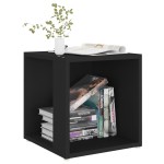vidaXL Masă laterală, negru, 33x33x34,5 cm, lemn prelucrat