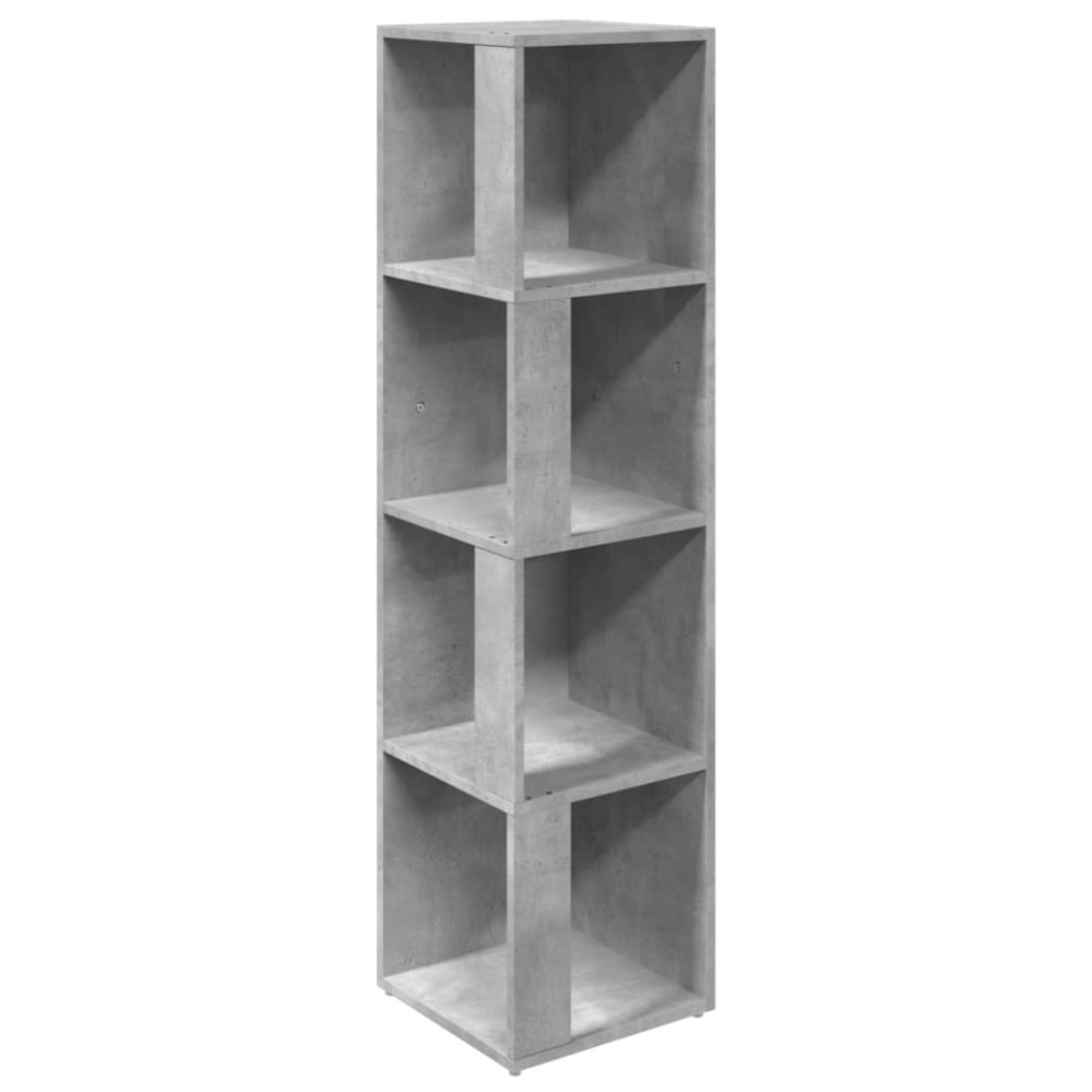 vidaXL Dulap de colț, gri beton, 33x33x132 cm, PAL