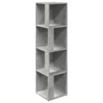 vidaXL Dulap de colț, gri beton, 33x33x132 cm, PAL