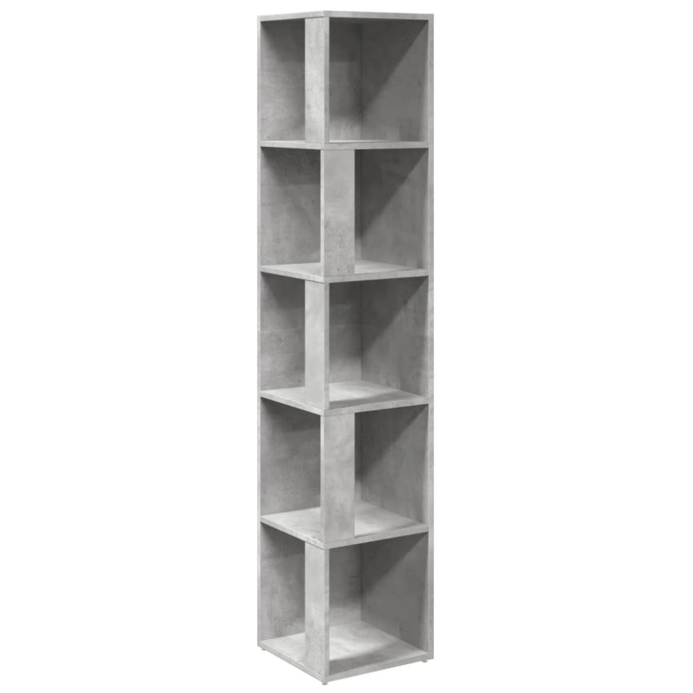 vidaXL Dulap de colț, gri beton, 33x33x164,5 cm, PAL