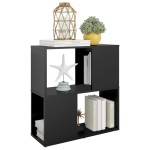 vidaXL Bibliotecă, negru, 60 x 24 x 63 cm, PAL