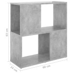 vidaXL Bibliotecă, gri beton, 60 x 24 x 63 cm, PAL vidaXL Bibliotecă, gri beton, 60 x 24 x 63 cm, PAL