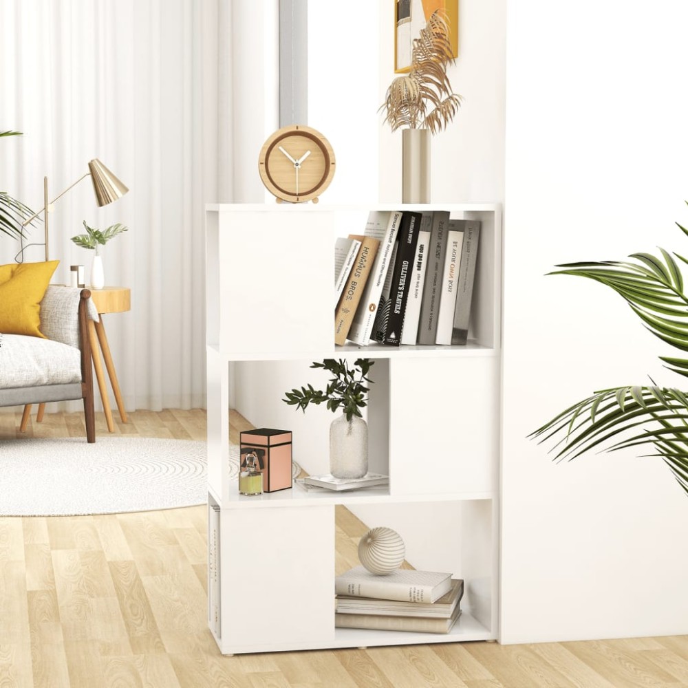 vidaXL Bibliotecă/Separator cameră, alb, 60x24x94 cm, PAL