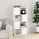 vidaXL Bibliotecă/Separator cameră, alb, 60x24x124,5 cm, PAL