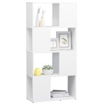 vidaXL Bibliotecă/Separator cameră, alb, 60x24x124,5 cm, PAL