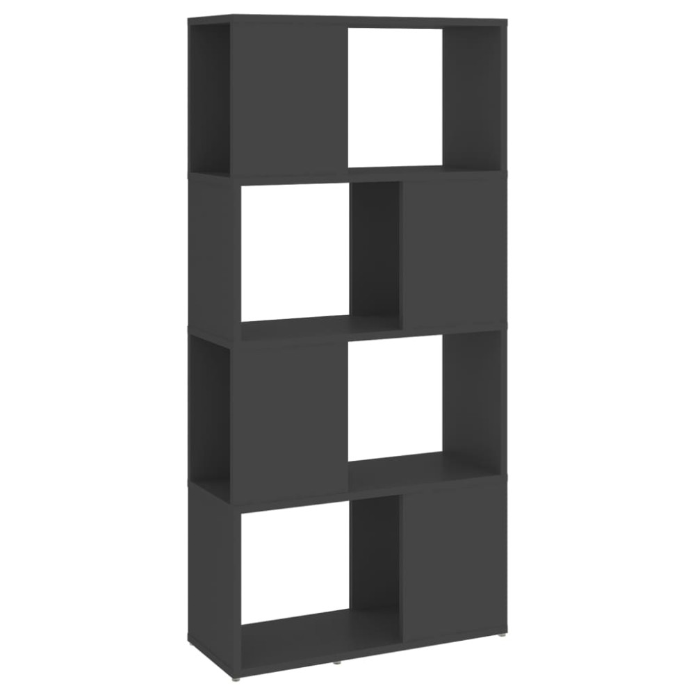 vidaXL Bibliotecă/Separator cameră, gri, 60x24x124,5 cm, PAL