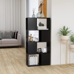 vidaXL Bibliotecă/Separator cameră, gri, 60x24x124,5 cm, PAL