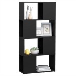 vidaXL Bibliotecă/Separator cameră, gri, 60x24x124,5 cm, PAL