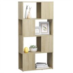 vidaXL Bibliotecă/Separator cameră stejar sonoma 60x24x124,5 cm PAL vidaXL Bibliotecă/Separator cameră stejar sonoma 60x24x124,5 cm PAL