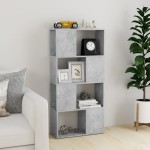 vidaXL Bibliotecă/Separator cameră, gri beton, 60x24x124,5 cm vidaXL Bibliotecă/Separator cameră, gri beton, 60x24x124,5 cm