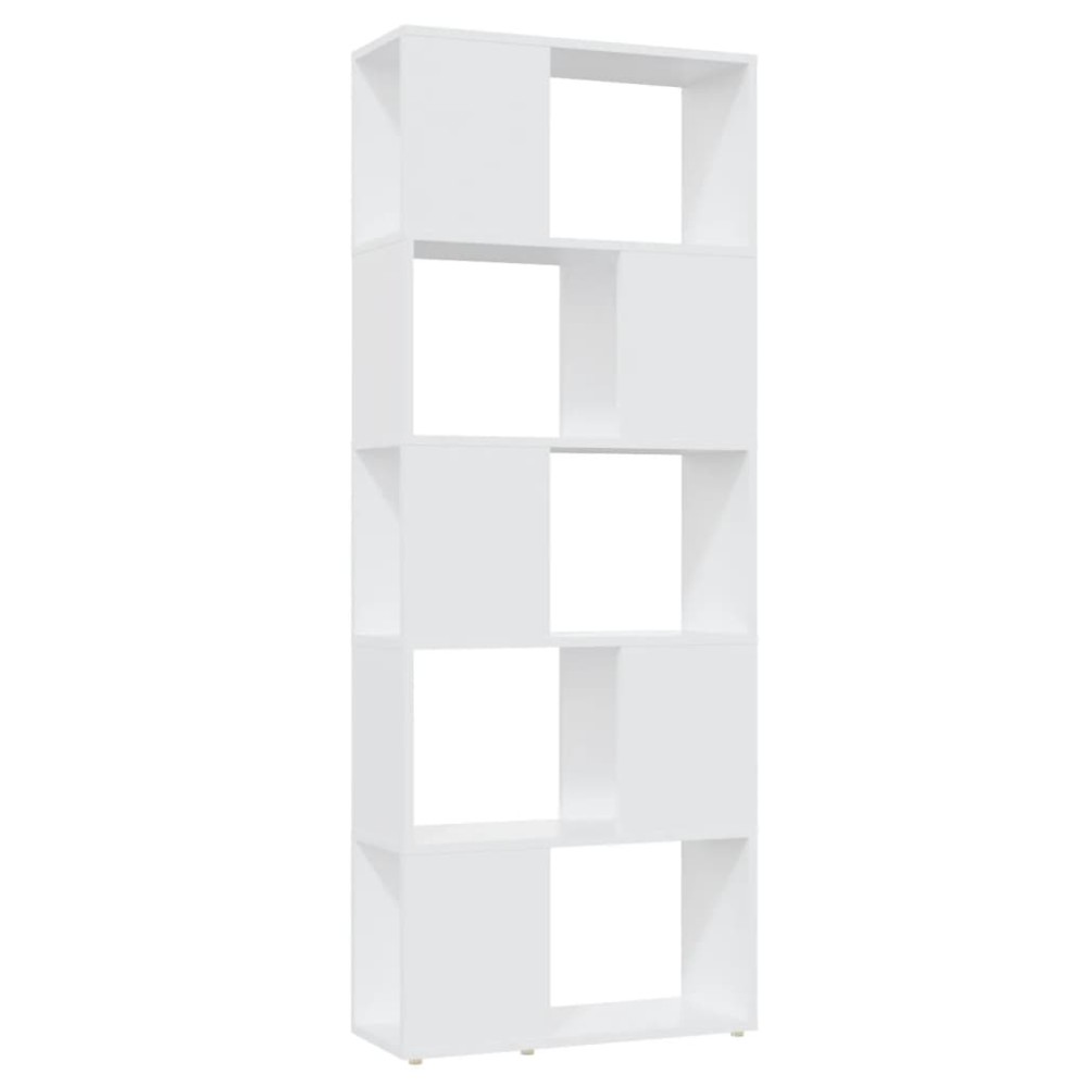 vidaXL Bibliotecă/Separator cameră, alb, 60x24x155 cm, PAL