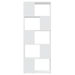 vidaXL Bibliotecă/Separator cameră, alb, 60x24x155 cm, PAL