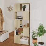 vidaXL Bibliotecă/Separator cameră, stejar sonoma, 60x24x155 cm vidaXL Bibliotecă/Separator cameră, stejar sonoma, 60x24x155 cm