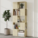 vidaXL Bibliotecă/Separator cameră, stejar sonoma, 60x24x155 cm vidaXL Bibliotecă/Separator cameră, stejar sonoma, 60x24x155 cm