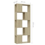 vidaXL Bibliotecă/Separator cameră, stejar sonoma, 60x24x155 cm vidaXL Bibliotecă/Separator cameră, stejar sonoma, 60x24x155 cm