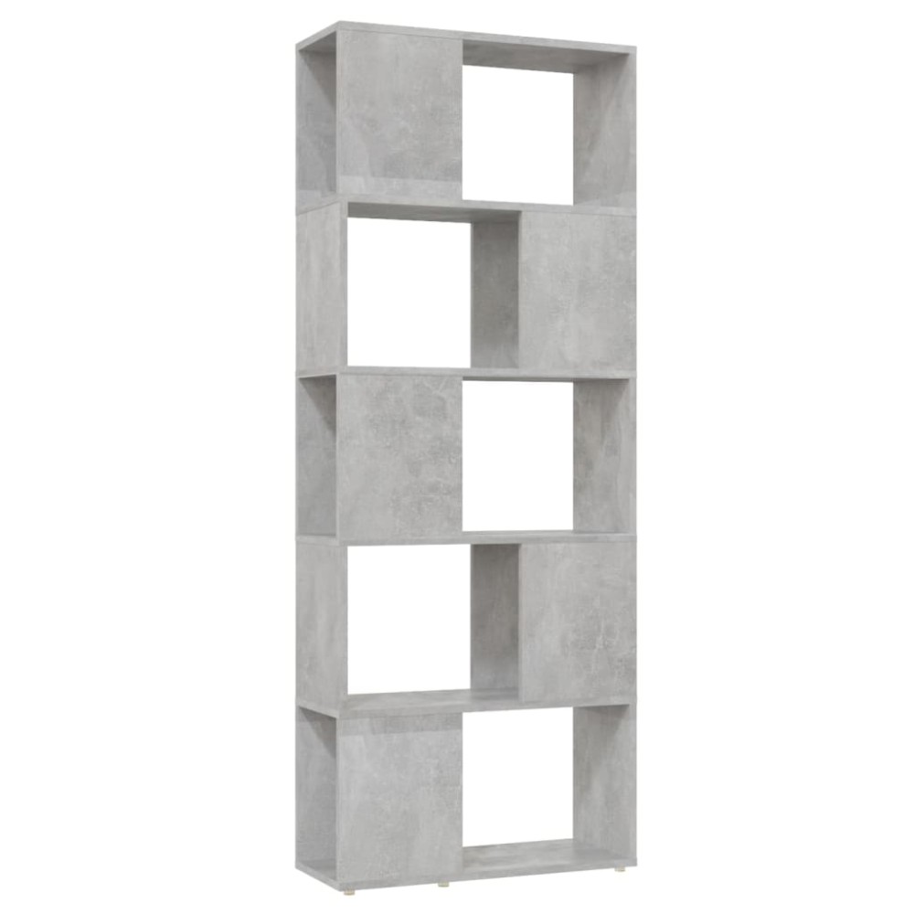 vidaXL Bibliotecă/Separator cameră, gri beton, 60x24x155 cm