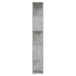 vidaXL Bibliotecă/Separator cameră, gri beton, 60x24x155 cm