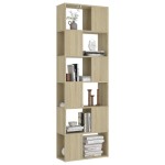 vidaXL Bibliotecă/Separator cameră, stejar sonoma, 60x24x186 cm, PAL vidaXL Bibliotecă/Separator cameră, stejar sonoma, 60x24x186 cm, PAL
