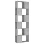 vidaXL Bibliotecă/Separator cameră, gri beton, 60x24x186 cm, PAL