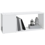 vidaXL Comodă TV, alb, 80x24x32 cm, lemn prelucrat vidaXL Comodă TV, alb, 80x24x32 cm, lemn prelucrat