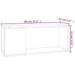 vidaXL Comodă TV, alb, 80x24x32 cm, lemn prelucrat vidaXL Comodă TV, alb, 80x24x32 cm, lemn prelucrat