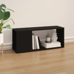 vidaXL Comodă TV, negru, 80x24x32 cm, PAL vidaXL Comodă TV, negru, 80x24x32 cm, PAL