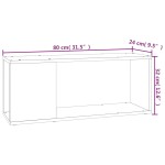vidaXL Comodă TV, stejar sonoma, 80x24x32 cm, PAL vidaXL Comodă TV, stejar sonoma, 80x24x32 cm, PAL