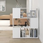 vidaXL Bibliotecă/Separator cameră, alb, 80x24x94 cm, PAL