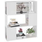 vidaXL Bibliotecă/Separator cameră, alb, 80x24x94 cm, PAL