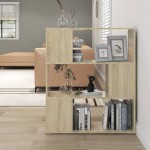 vidaXL Bibliotecă/Separator cameră, stejar sonoma, 80x24x94 cm, PAL vidaXL Bibliotecă/Separator cameră, stejar sonoma, 80x24x94 cm, PAL