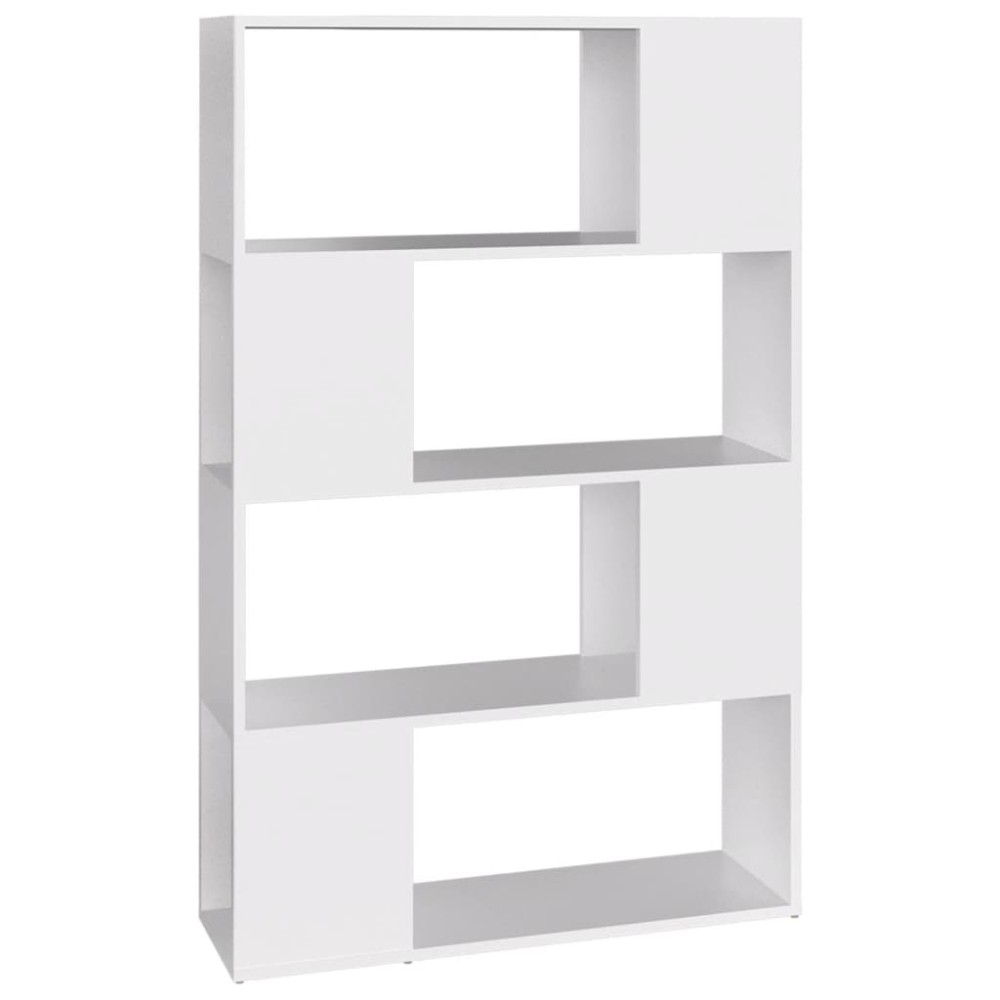 vidaXL Bibliotecă/Separator cameră, alb, 80x24x124,5 cm, PAL