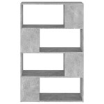 vidaXL Bibliotecă/Separator cameră, gri beton, 80x24x124,5 cm, PAL