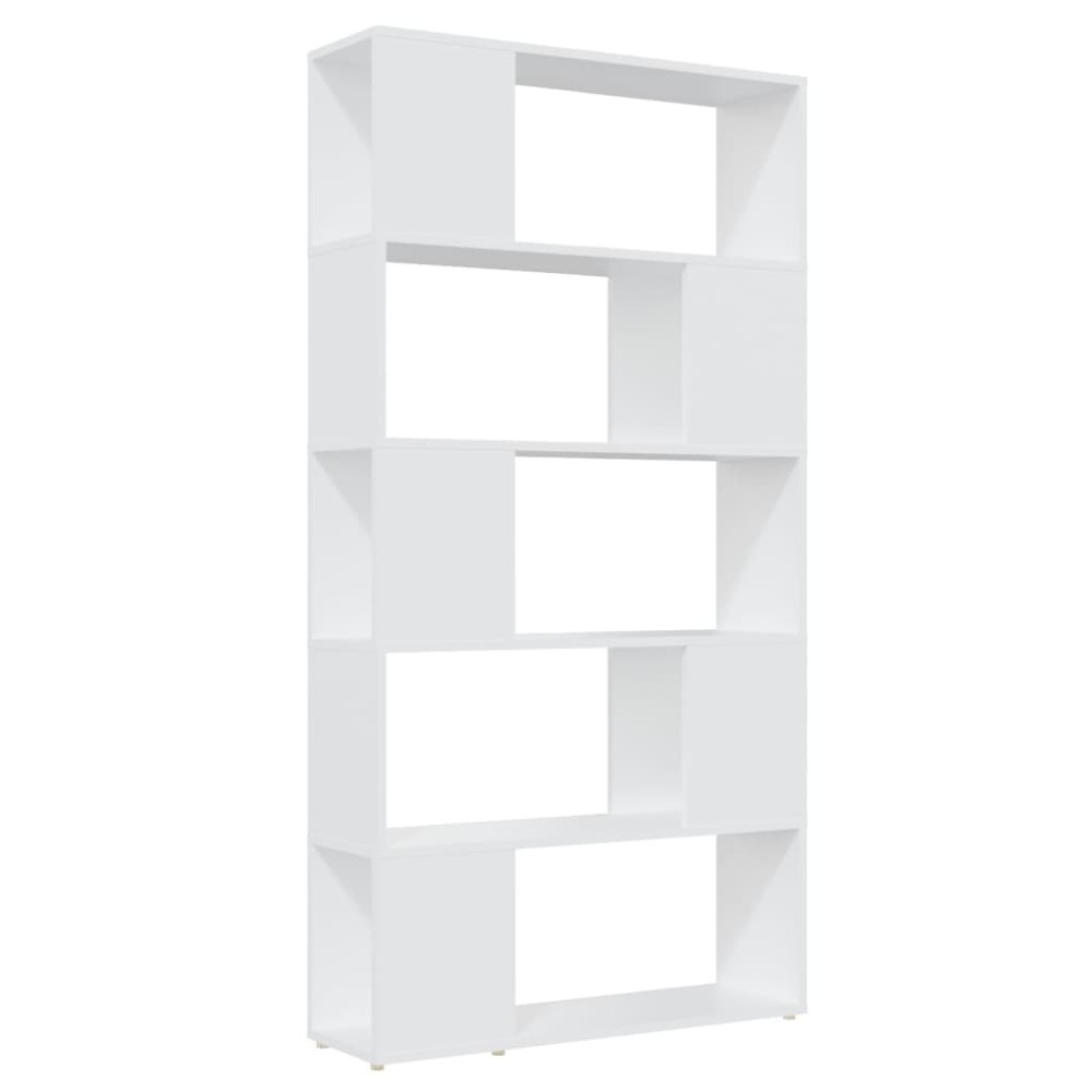 vidaXL Bibliotecă/Separator cameră, alb, 80x24x155 cm, PAL