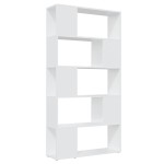 vidaXL Bibliotecă/Separator cameră, alb, 80x24x155 cm, PAL