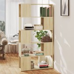 vidaXL Bibliotecă/Separator cameră, stejar Sonoma, 80x24x155 cm, PAL vidaXL Bibliotecă/Separator cameră, stejar Sonoma, 80x24x155 cm, PAL