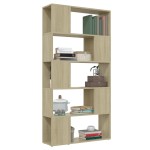 vidaXL Bibliotecă/Separator cameră, stejar Sonoma, 80x24x155 cm, PAL vidaXL Bibliotecă/Separator cameră, stejar Sonoma, 80x24x155 cm, PAL