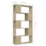 vidaXL Bibliotecă/Separator cameră, stejar Sonoma, 80x24x155 cm, PAL vidaXL Bibliotecă/Separator cameră, stejar Sonoma, 80x24x155 cm, PAL