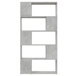 vidaXL Bibliotecă/Separator cameră, gri beton, 80x24x155 cm, PAL vidaXL Bibliotecă/Separator cameră, gri beton, 80x24x155 cm, PAL