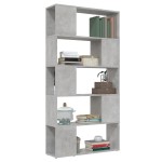 vidaXL Bibliotecă/Separator cameră, gri beton, 80x24x155 cm, PAL vidaXL Bibliotecă/Separator cameră, gri beton, 80x24x155 cm, PAL