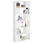 vidaXL Bibliotecă/Separator cameră, alb, 80x24x186 cm, PAL