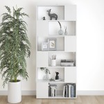 vidaXL Bibliotecă/Separator cameră, alb, 80x24x186 cm, PAL