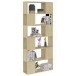 vidaXL Bibliotecă/Separator cameră, stejar sonoma, 80x24x186 cm, PAL vidaXL Bibliotecă/Separator cameră, stejar sonoma, 80x24x186 cm, PAL